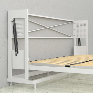Cama con Gabinete Oculto Multifuncional con Escritorio |   Cama Plegable Blanca para Pared |   Muebles de Dormitorio que Ahorran Espacio OEM - Product Image 5
