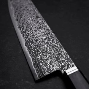 Cuchillo de Chef de Acero de Damasco Hecho a Mano con Diseño Vikingo, Mango de Madera, Estilo Industrial, Hoja de 8-9.9 Pulgadas, Extra Afilada, Ambidiestra - Product Image 4