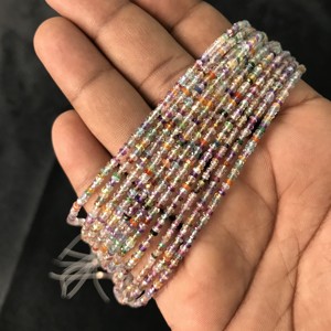 Cuentas Redondas Multifacéticas de Piedra 100% Naturales, Certificadas por IGI, Grado AA, 2.5mm, Multicolor, Multifuego, Gemas Vivaaz Lisas - Product Image 5