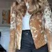 Chaqueta Bluson de Cuero Genuino con Estampado Animal para Mujer, Transpirable, de Lona - Product Image 3