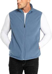 Sudadera sin mangas de forro polar para fiesta en la playa, de poliéster, ecológica, con cuello de doble capa, corte regular, sin forro, para hombre - Product Image 2