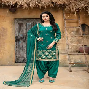 Nieuwe Designer Punjabi En Lahore Stijl Indiaanse Pakistaanse Kleding Shalwar Kameez Ongestikt Jurk Materiaal