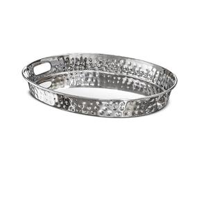 Bandeja redonda de latón puro con diseño floral grabado para servir comida, bandeja decorativa para el hogar, para decoración de restaurantes y hoteles. - Product Image 5