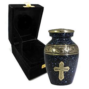 Royal Brass <b>Keepsake</b> Cremation Urn <b>Memorial</b> Tribute Holder Designed With Durable Secure Lid And Smooth Surface Finish - Product Image 3