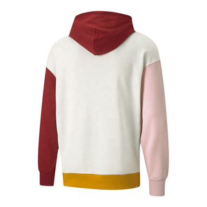 Sweat à capuche pour homme, style streetwear vintage, écologique, 100% coton, color block, cordon de serrage, tissu polaire, coupe classique, personnalisable - Product Image 2