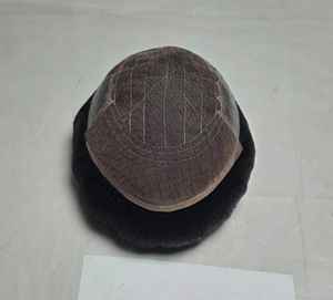 Toupee de Cabello Humano 100% con Frente de Encaje Modelo Q6 para Hombre, Cabello Remy Indio, Diseño Central/Medio, Taz Hair BD - Product Image 4