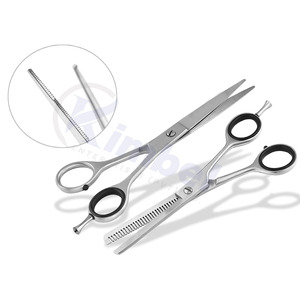 Juego de tijeras de peluquería de acero inoxidable japonés de súper calidad con punta afilada para cortes en capas y degradados - Product Image 3