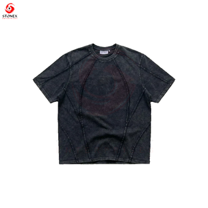 Men's Acid Wash Cotton T-Shirt Oversized <b>Vintage</b> Faded Look Relaxed Fit Premium Summer Casual Streetwear Fashion <b>Tee</b> - Product Image 1