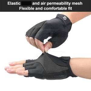 Gants de cyclisme unisexes en cuir à demi-doigts, respirants, légers, antidérapants, pour sports de plein air - Prix de gros - Product Image 2
