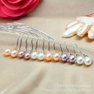 Pendientes Largos de Estilo Chino con Borlas y Perlas de Agua Dulce, Pendientes Jhumki de Moda - Product Image 3