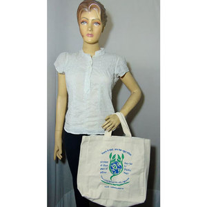 Eco Friendly Cotton Canvas Tote <b>Bag</b> <b>Long</b> Handle Custom Printed Geometric Reusable Shopping Handbag for Grocery Travel Wholesale - Product Image 2