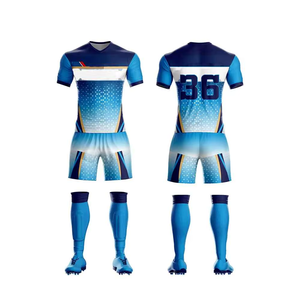 Ensemble de maillot de football personnalisé vert sublimé pour homme, col en V, manches courtes, séchage rapide, entraînement athlétique, match, toutes saisons - Product Image 5