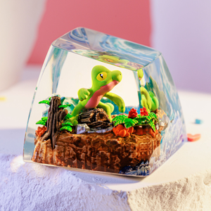 Teclas Artesanales Bosque Místico, Teclas Artesanales Personalizadas, Teclas Anime Lindas, Teclas Verdes, Juego de Teclas, Teclas de Madera - Product Image 3