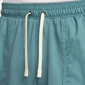 <b>Men's</b> Solid Teal Bermuda <b>Shorts</b> Sporty Elastic Waist Back <b>Zip</b> <b>Pocket</b> - Product Image 3