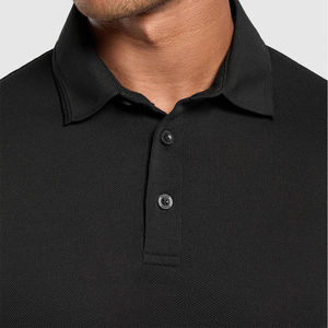 Men Solid Color Knitted Short Sleeve <b>Polo</b> Shirt Breathable Casual Golf Wear <b>Black</b> Custom Golf <b>Polo</b> Shirts Manufacturer - Product Image 6