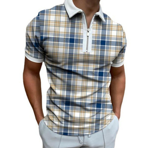Camisa de Hombre de Algodón Negro de Manga Corta, Tejida, con Estampado de Cadena Dorada, Botones al Frente, Impresión Digital, Estilo Casual, Corte Regular - Product Image 1