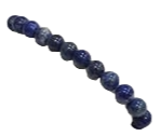Bracelet extensible en perles de lapis-lazuli naturel, 8 mm, avec or métallique, style vintage, pour la prospérité et l'abondance, idéal pour un anniversaire - Product Image 3