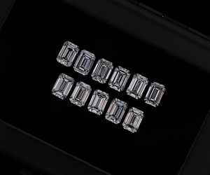 Diamante de Corte Esmeralda Cultivado en Laboratorio de 6.6x4.6mm, Certificado IGI, Lote de 11 Piezas - Product Image 6