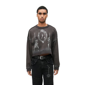 Sudaderas Cortas de Invierno para Hombre, 100% Algodón, Forro Polar Transpirable, Ecológicas, Diseño de Logotipo Personalizado, Tallas Grandes - Product Image 1