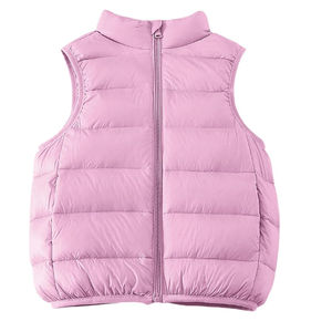 Gilet matelassé sans manches en nylon pour femme, chaud, avec fermeture éclair, rembourré en coton, grandes tailles, coupe personnalisée, OEM - Product Image 2