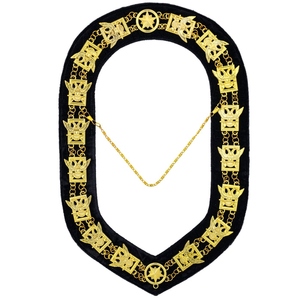 32nd Degree Scottish Rite Chain Collar Masonic Chain Collar Scottish Rite Regalia Gold Plated Chain Collar Double Headed Eagle - Product Image 3