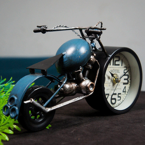 Color Motorcycle Toy Model Metal Craft with <b>Clock</b> - Product Image 4