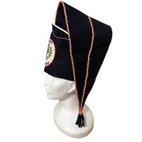 Bonnet de Grenadier à Cheval de la Garde Napoléonienne, un type de casquette en laine, brodé à la main, en tissu.