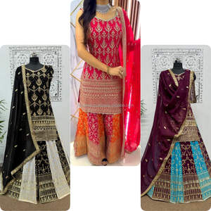 Presentamos un Nuevo Top Elegante con Bordado Intenso y Lentejuelas de 5mm - Plazzo con Dupatta - Product Image 1