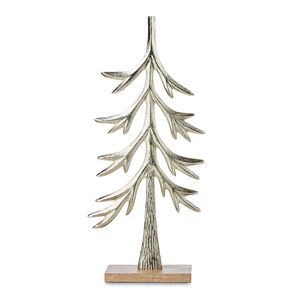 Ornement de Noël en forme de renne, design moderne fait main, sculpture en métal de qualité supérieure avec base en bois pour la décoration de Noël des hôtels - Product Image 1