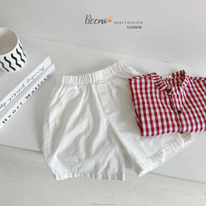 Wholesale Toddler Clothing for Spring Summer Boy Clothes Sets Red Plaid Shirt and <b>White</b> <b>Denim</b> <b>Shorts</b> Handsome Boys Outfit - Product Image 3