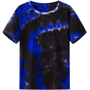 T-shirt tie-dye pour homme à manches courtes et col rond, T-shirt tie-dye de luxe pour homme avec imprimé intégral - Product Image 4