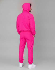 Ensemble survêtement unisexe réfléchissant avec veste coupe-vent imperméable à capuche et broderie personnalisée, pantalon cargo doublé polaire pour l'hiver - Product Image 3