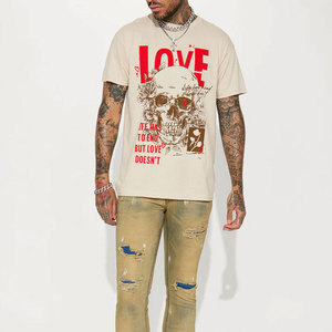 T-shirts personnalisés pour hommes, 100% coton noir épais, délavé à l'acide, motif vintage Dragon Ball Z Goku Anime - Product Image 1