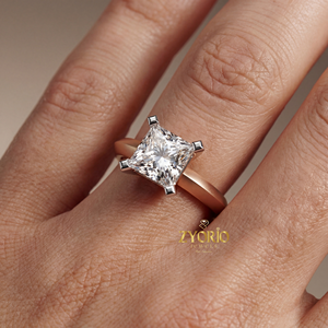 จี้เพชรทรงปรินเซสคัท 1.72 กะรัต เพชรเลี้ยงในห้องปฏิบัติการ หรูหรา พร้อมสร้อยคอทอง 14K 18K รับรองโดย IGI สร้อยคอเพชรเม็ดเดี่ยวสำหรับผู้หญิง - Product Image 4