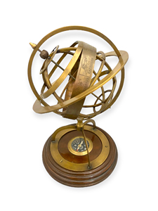Grande sphère armillaire antique en laiton de 20 pouces, globe terrestre pour la maison, le bureau, la bibliothèque et la décoration éducative - Product Image 2