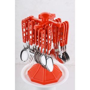 Juego de Cubiertos de acero inoxidable de alta calidad con diseño clásico, utensilios de cubiertos fuertes para bodas, banquetes, cafeterías, comidas diarias - Product Image 1