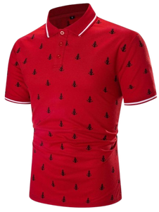 Polo de Manga Corta para Hombre, Transpirable, de Punto, Informal, con Estampado de Golf, Corte Regular, para Verano - Product Image 4