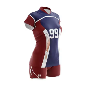 Tenue de Volleyball Unisexe : Maillot à Manches Courtes et Short à Taille Élastique – Ensemble Deux Pièces Respirant et Séchage Rapide pour Performance Athlétique - Product Image 6