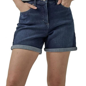 Shorts de mezclilla Y2K para mujer, diseño personalizado, lavado intenso, estilo streetwear, pantalones cortos vaqueros, venta al por mayor, shorts de mezclilla modernos para mujer, bordados - Product Image 3