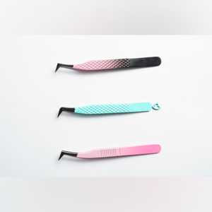 แหนบต่อขนตาสแตนเลสเกรดพรีเมียม แบบตรงและแบบโค้ง  ผู้จำหน่ายขายส่ง - Product Image 4