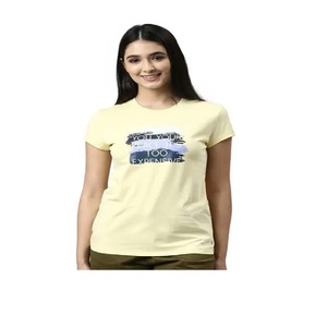 Camisetas de Diseño para Mujer, 100% Algodón Puro, Nueva Moda de Lujo, Estampado de Dibujos Animados en 3D Personalizado, Cuello con Lazo, Talla Grande 6XL, Suministro ODM - Product Image 1