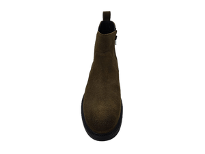 Botas Chukka de Cuero Color Oliva para Hombre, con Cordones, Punta Cerrada, Suela de Goma, Entresuela de EVA, Aumento de Altura, Antideslizantes, para Oficina y Trabajo - Product Image 2