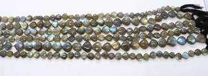 Perles en labradorite naturelle AAA, forme cœur lisse, 8-9 mm, perles de pierre précieuse en labradorite en forme de cœur, 13 pouces, perles de labradorite chatoyantes - Product Image 2