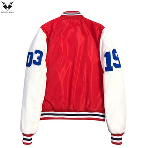 Solid Custom Contrast Color Block Best Supplier OEM Service Latest Style In Different Design Men Street Wear Varsity Jackets - Product Image 3