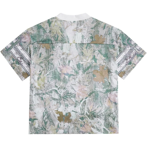 Custom Camouflage Mesh Football Jersey V Neck Short Sleeve Breathable Men's <b>Athletic</b> Shirt Number 99 Printed Design - Product Image 4