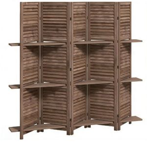 Paravento Pieghevole in Legno di Noce e Divisorio per Stanza, Schermo Privacy per Camera da Letto - Product Image 5