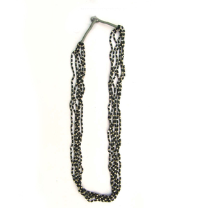 Collier à plusieurs rangs avec perles noires et dorées, style chaîne, bijoux unisexes tendance au meilleur prix de gros abordable - Product Image 1