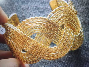 Bracelets en laiton de qualité supérieure, faits à la main, pour les fêtes, mode, bracelets en laiton surdimensionnés, bracelets en laiton Falak World Export - Product Image 6