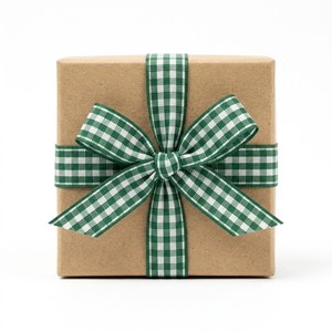 ริบบิ้นผ้ากรอสเกรนลายตารางสีเขียวขาวขนาด 15 มม. จากนีลกามาล อินดัสทรีส์ ขายส่งสำหรับงานเทศกาล บรรจุภัณฑ์ เย็บปักถักร้อย และทำโบว์ - Product Image 2