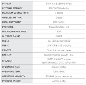 Indicador de Eje Inalámbrico con Pantalla de Tinta Electrónica, Respaldo de Datos por USB, Teclado de Silicona Resistente, 1 Año de Garantía - Product Image 3